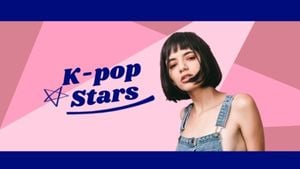 Kpop 明星 Youtube 频道艺术模板 Youtube频道封面