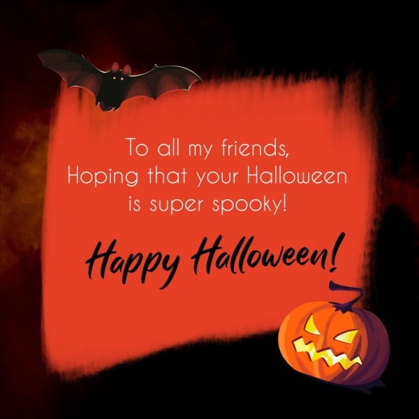Orange Happy Halloween Spooky Instagram Post