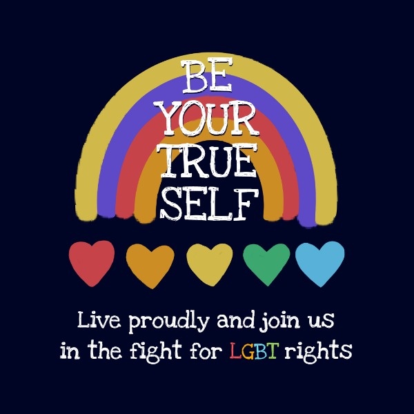 Be Your True Self Pride Month Quote Instagram Post