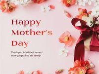 Pink And Red Floral Mother's Day Greeting Card