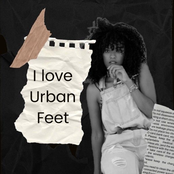 黑人妇女城市脚时尚销售 Instagram帖子