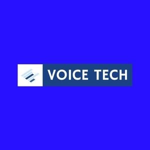 businnes, shape, minimalist, Blue Voice Tech Logo Template