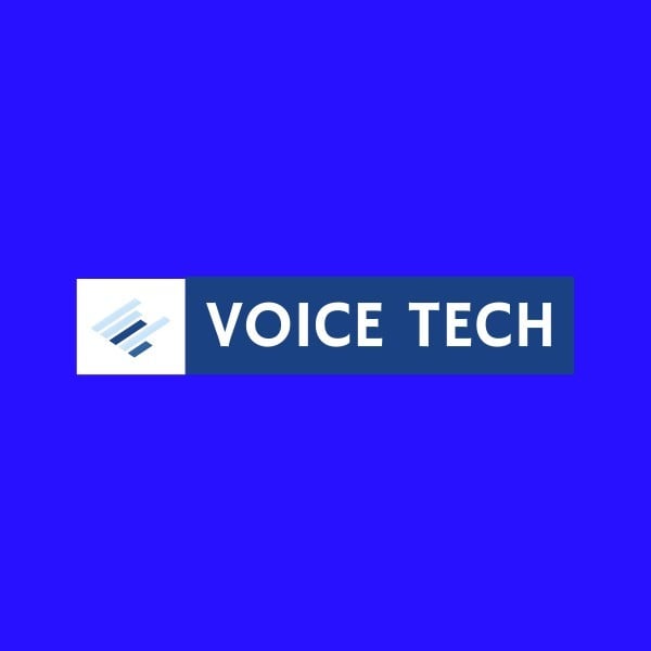Blue Voice Tech Logo Logo