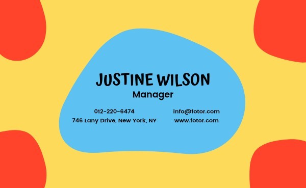 Yellow Fast Foof Delivery Business Card
