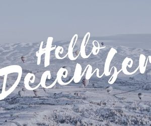 december, season, greeting, Hello Winter Decemember Facebook Post Template