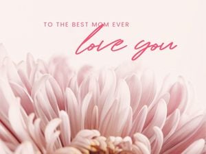 Soft Pink Flower Blossom Mother's Day Greeting Card