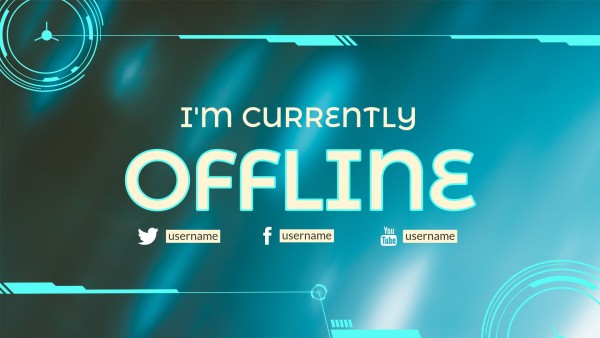 Customizable Blue Cyberpunk Stream Twitch Offline Twitch Offline Banner ...