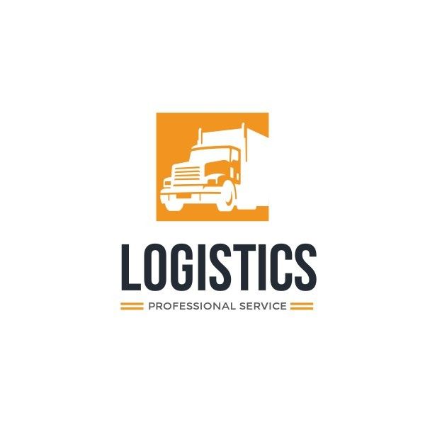 trucking, deliver, freight, Black And Yellow Illustration Logistic Truck Logo Template