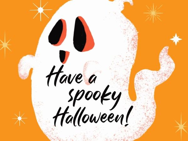 party, horror, fun, Cartoon Cute Spooky Halloween Wish Card Template