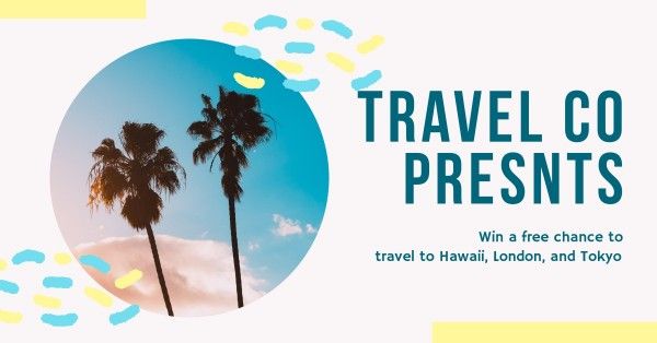 简单的旅行社Facebook事件封面模板 Facebook活动封面