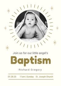 baptismal, baptism, christening, Created by the Fotor team Invitation Template