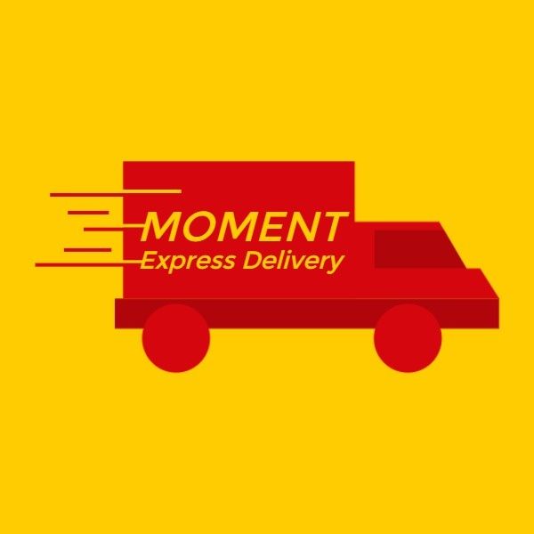 moment, express, courier, Delivery Service Logo Template