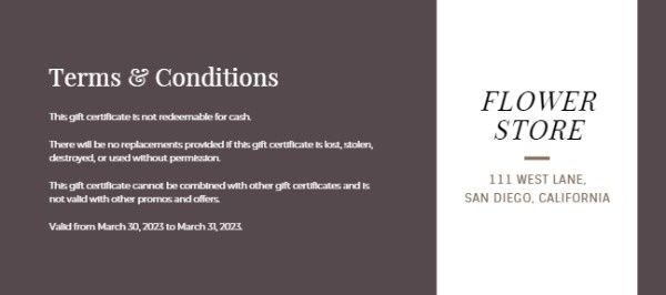 plant, fashion, photo, Store Voucher Gift Certificate Template