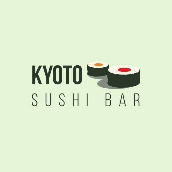 advertisement, business, promotion, Green Sushi Bar Logo Template