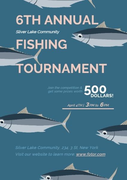 event, activity, entertainment, Fishing Tournament Flyer Template