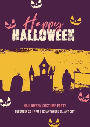 fun, life, trick or treat, Spooky Happy Halloween Party Poster Template