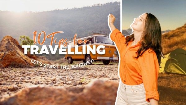 trip, journey, holiday, Brown Travel Tips Youtube Thumbnail Template