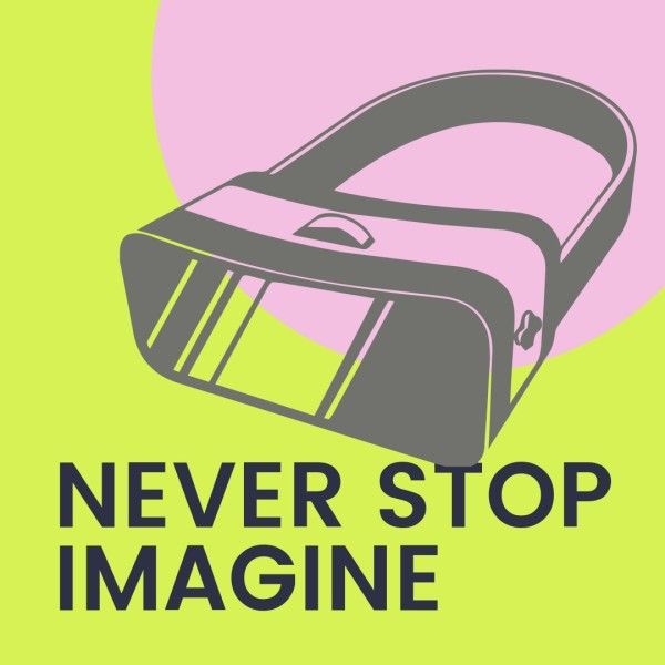 imaging, technology, minimalist, Green VR  Post Instagram Post Template