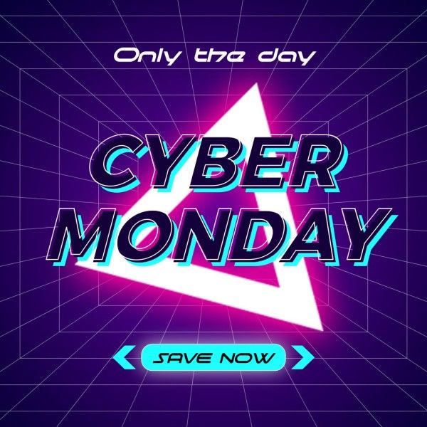 Cyber Monday Gradient Neon Online Shopping Pormotion Instagram Post