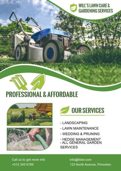 gardening, green leaves, cultivation, Garden Service Poster Poster Template