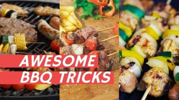 hack, bbq, cook, Awesome Barbecue Tricks Youtube Thumbnail Template