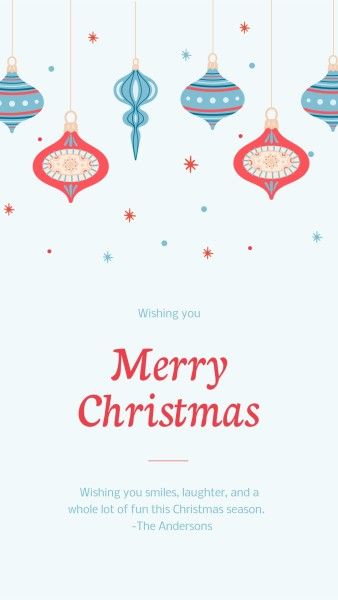xmas, wish, love,  Simple Illustration Merry Christmas Instagram Story Template