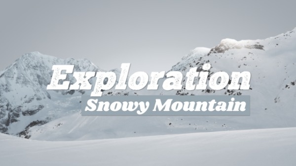 Snowy Mountain Youtube Channel Art