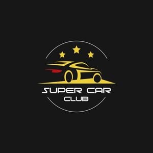 黑色和黄色现代汽车俱乐部 Logo