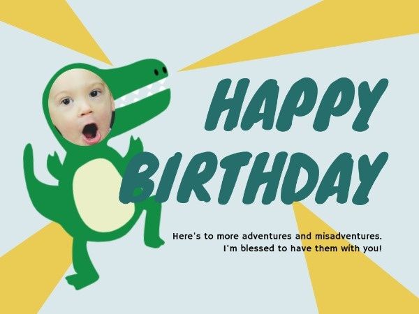 happy birthday, greeting, wishing, Baby Birthday Card Template