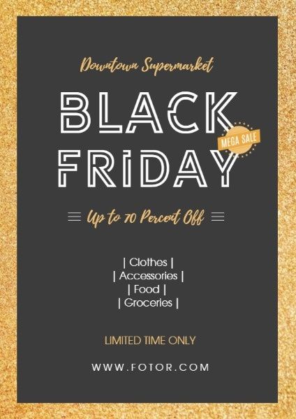 promotion, retail, commodity, Black Friday Sale Flyer Template