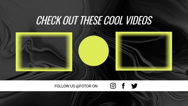  Black Social Media Video Background Subscribe Youtube End Screen
