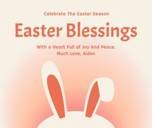 rabbit, celebration, happy, Pink Easter Blessing Facebook Post Template