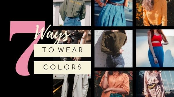 dress, clothes, style, Colorful Wearing Fashion Youtube Thumbnail Template