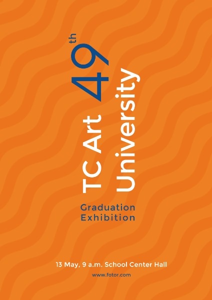 Orange Graduation Exhibition Flyer
