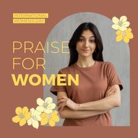 women power, happy womens day, woman, Brown Minimal International Womens Day Instagram Post Template