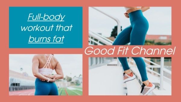 fitness, burns fat, life, Good Fit Channel Youtube Channel Art Template