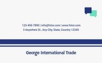 白蓝国际贸易业务 英文名片