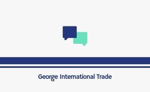 White Blue International Trade Business Business Card