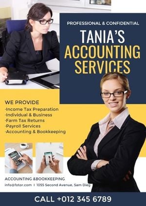finance, payment, management, Accounting Services  Poster Template