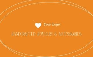 Orange Fashion Accessory Branding Business Card