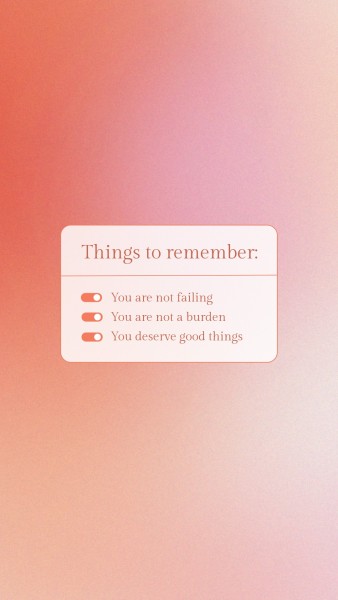 Gradient Things To Remember Instagram Story