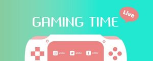 modern, designer, designers, Light Green And Pink Live Gaming Time Twitch Banner Template