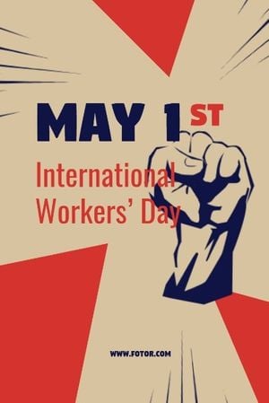 5.1, festival, holiday, International Workers Day Post Pinterest Post Template