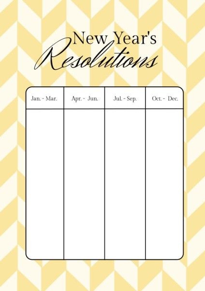resolution, daily, minimalist, Yellow New Year Planner Planner Template