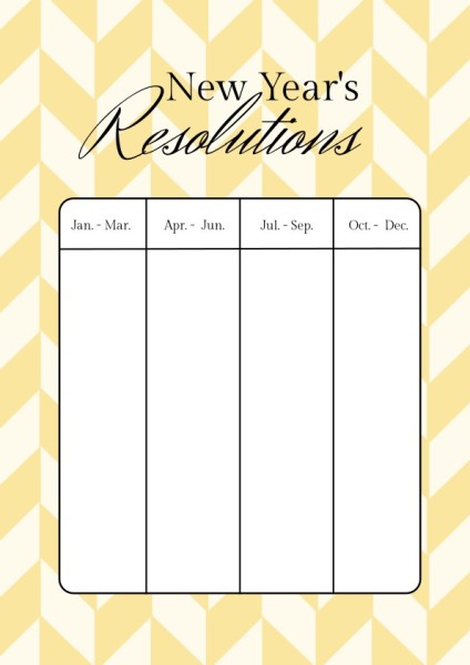 Yellow New Year Planner