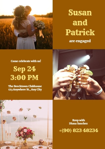Engagement Party Dinner Proposal Invitation
