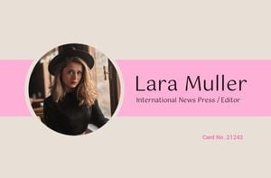 Pink Warm Business ID Card
