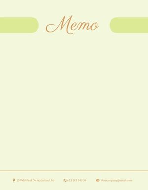 work, notice, to do list, Green Background Memo Template
