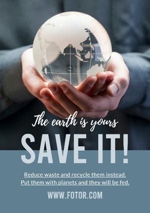 environment protection, recycle, planet, Earth Protection  Poster Template