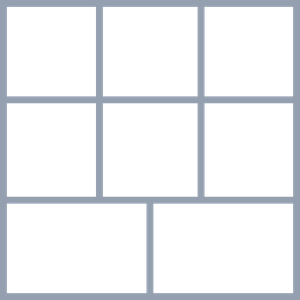 eight, picture container, Blank 8 Grids Collage Classic Collage Template